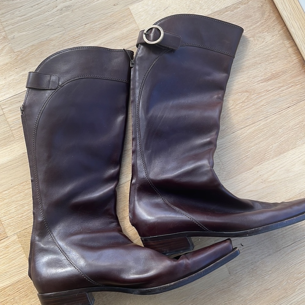 SERGIO ROSSI POINTY TOE RIDING BOOTS - Picture 15 of 15